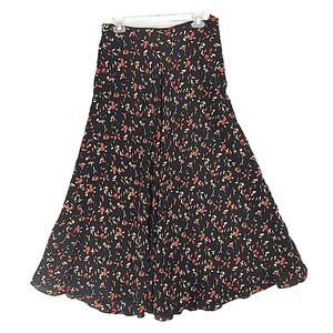 Jones New York Long Flowy Skirt Abstract Floral A Line Sz 8